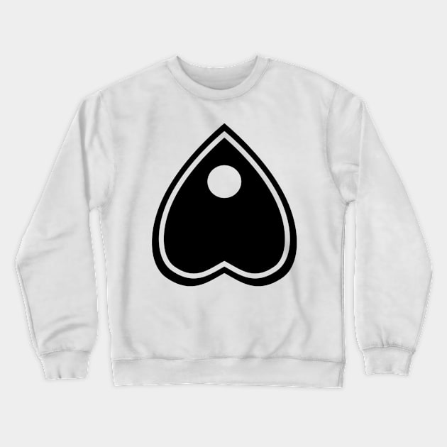 Allover Planchette Pattern - Black on Gray Crewneck Sweatshirt by AliceQuinn